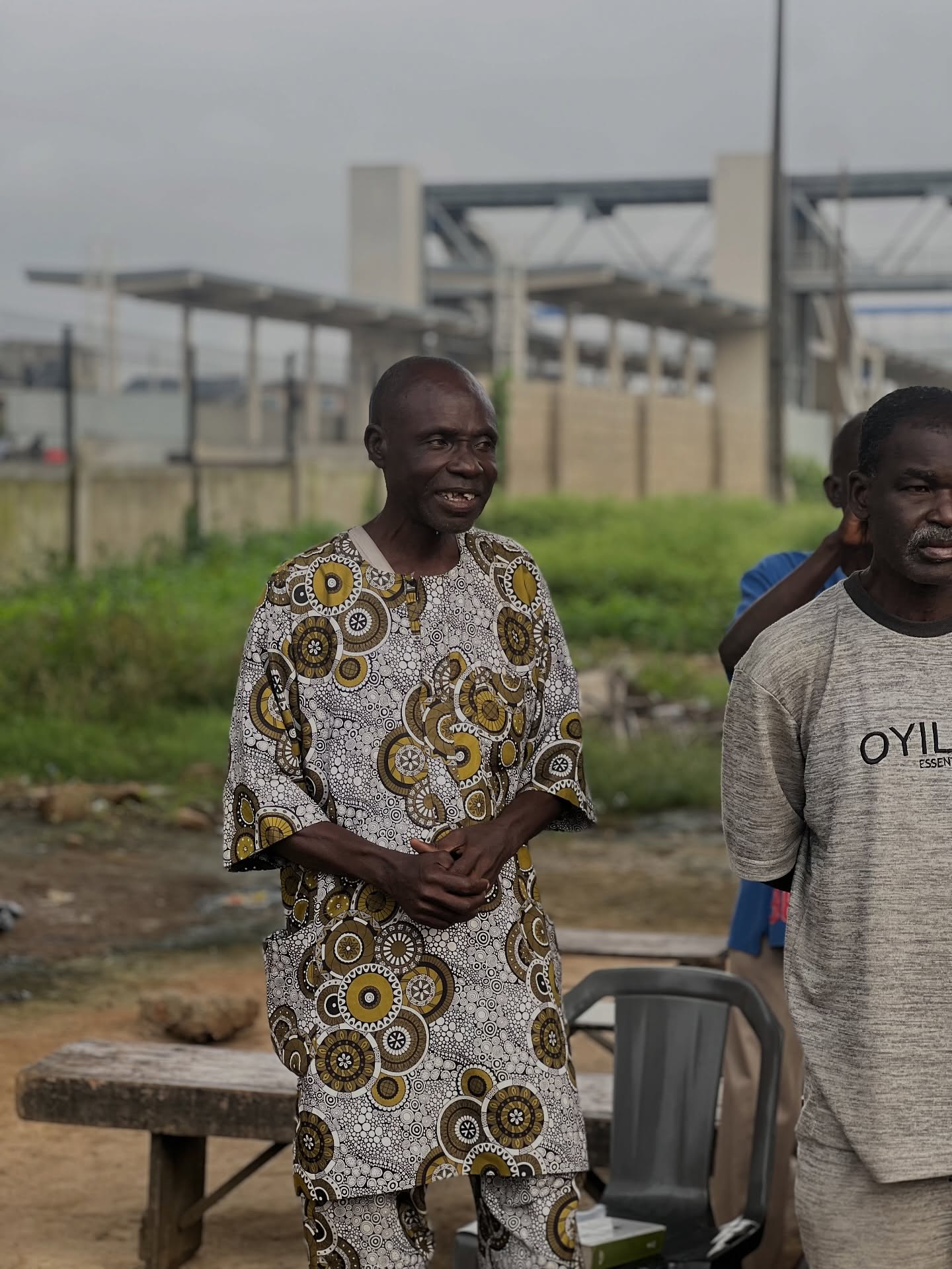 Man raising fist — testimony