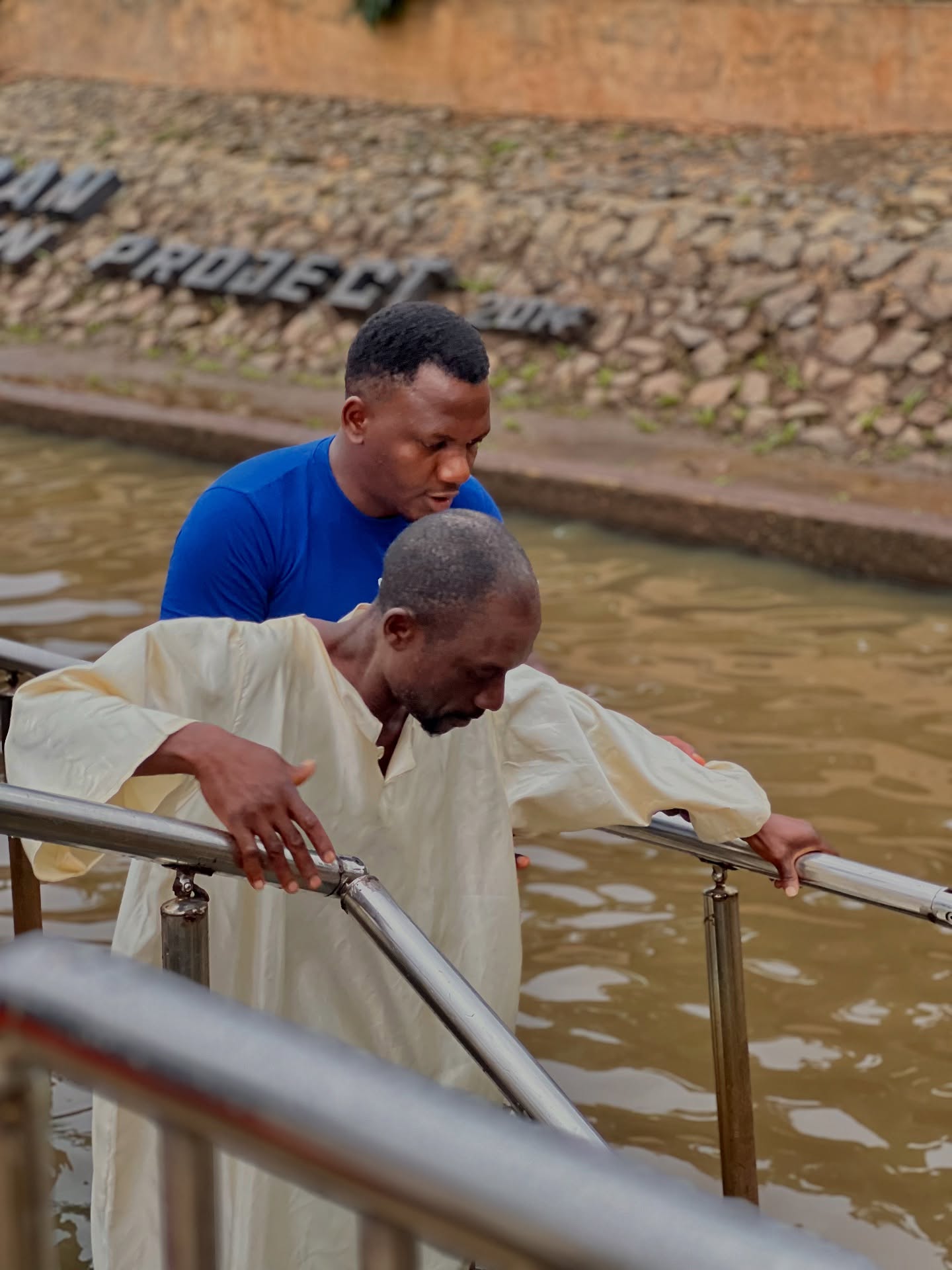 Baptism steps at Jordan