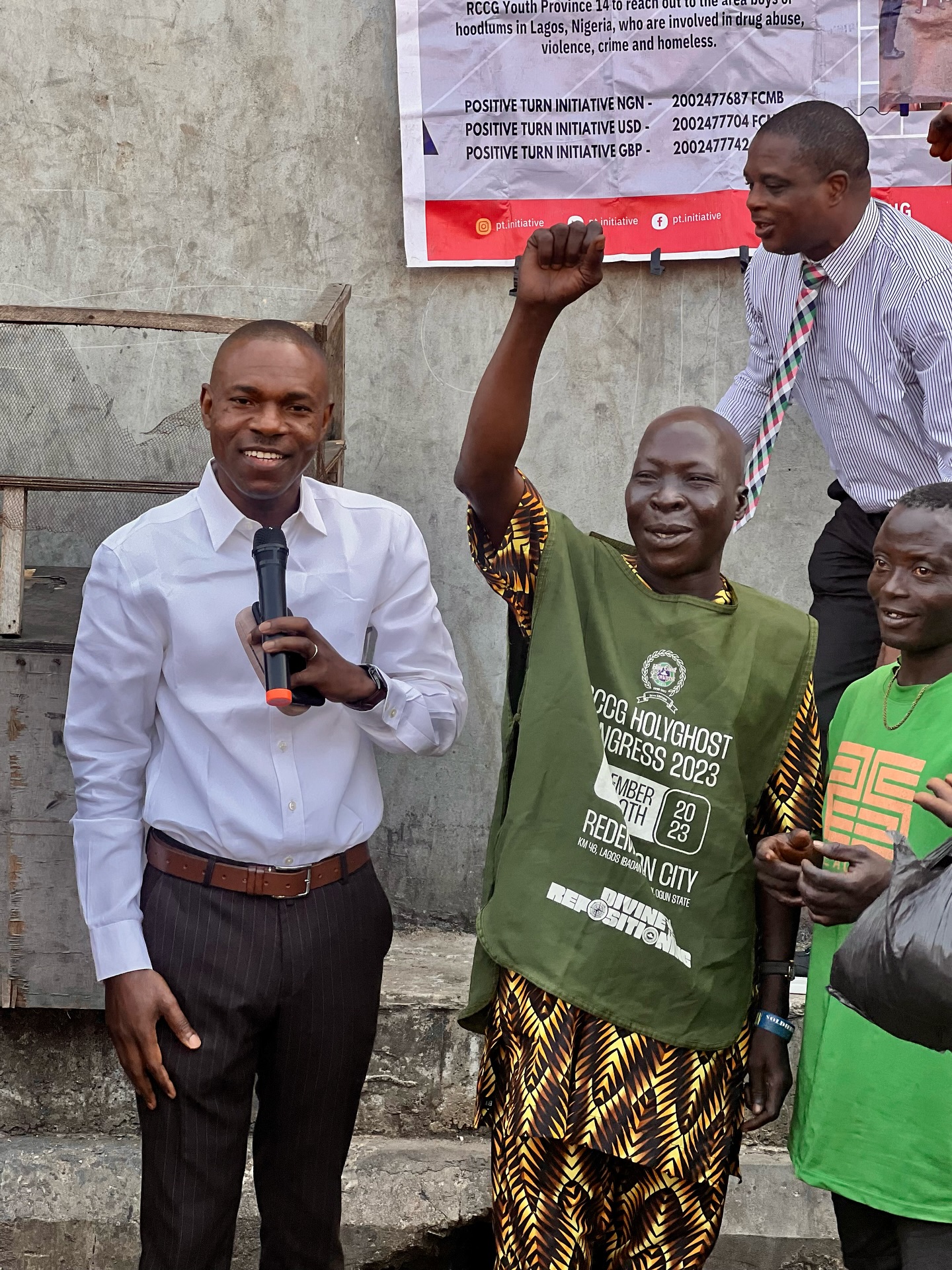 Prayer laying hands on beneficiary